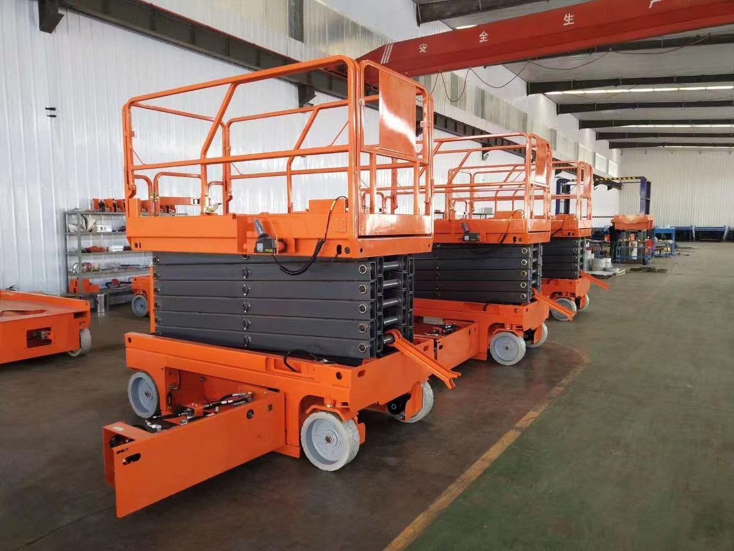 Finished scissor lift inventory