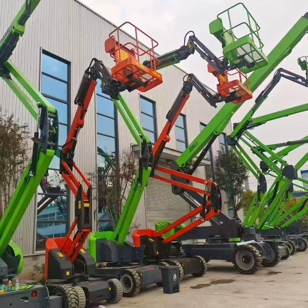 Various articulated boom lifts