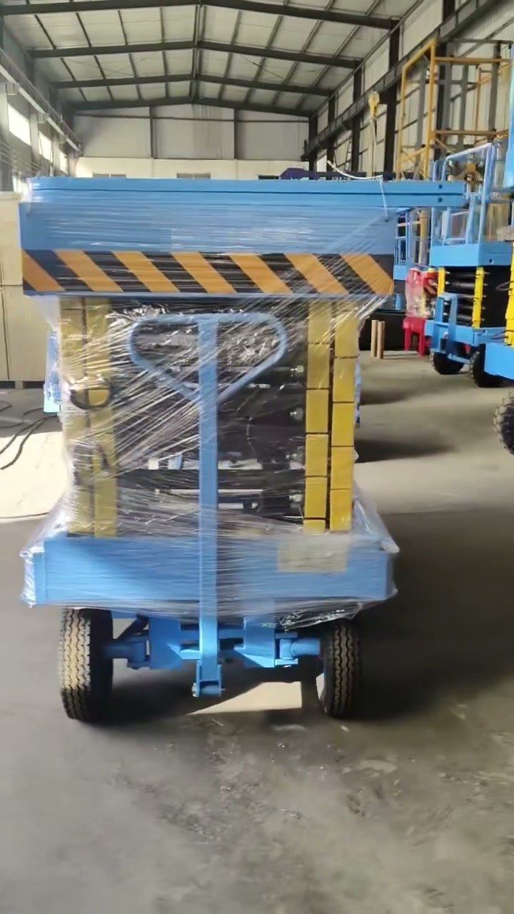 Blue Mobile Scissor Lifts 10 Sets Full Packing Bulk Delivery From Manufacturer